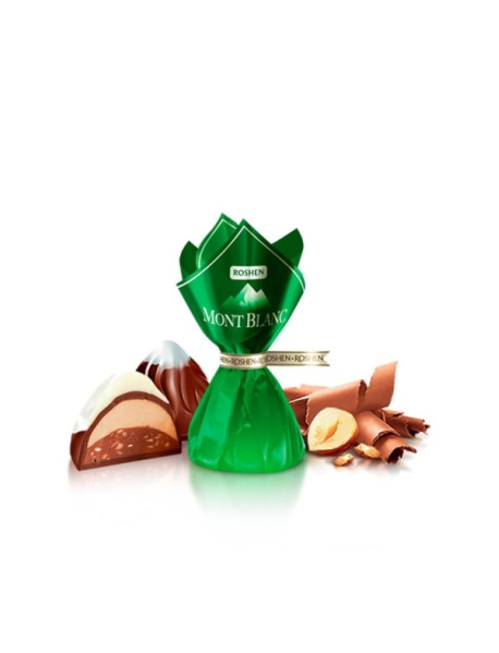 Roshen Цукерки Монблан крем-праліне+подріб горіх вагові Рошен