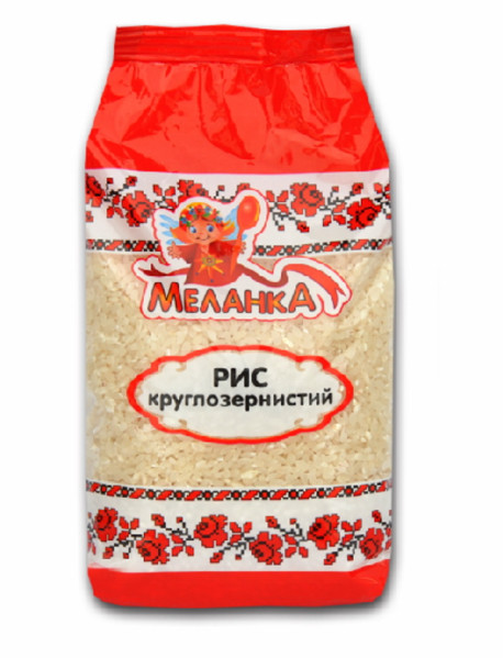Крупа фас. рис круглозернистий 800г ТМ Меланка