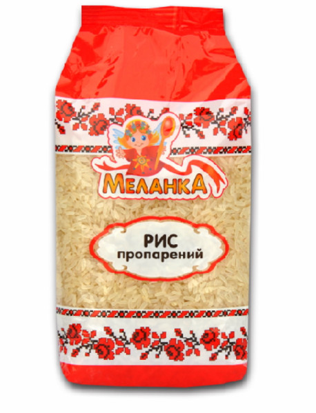 Крупа фас. рис пропарений 800г ТМ Меланка