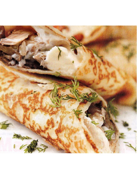 Млинці з курячим філе та сиром 180/20гр
