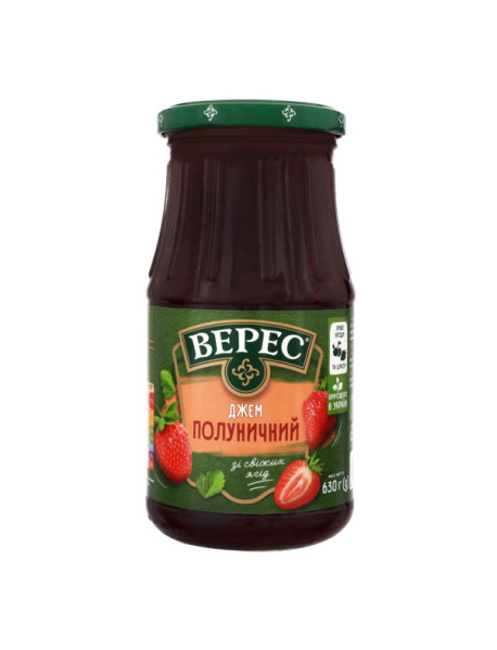 Джем полуничний Верес, 630г ск/бан (Верес)