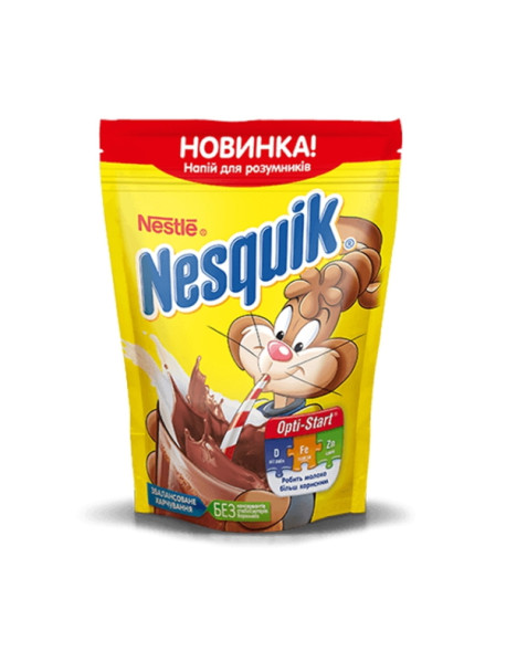 Напій NESQUIK швидкого розчинення з какао OPTI-START м/у 140г Нестле Україна