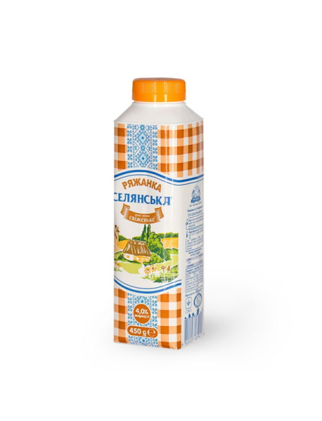 Ряжанка Селянська 4% 450г ТП