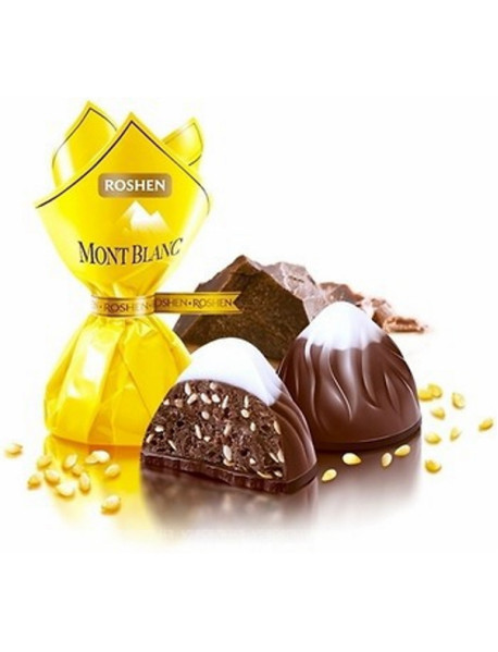 Roshen Цукерки Монблан з шоколадом і сезамом вагові Рошен