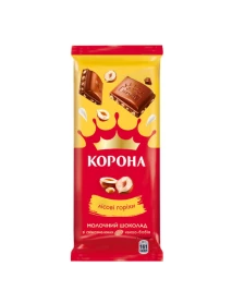 Шоколад Mondelez Корона молочний з горіхом 85г