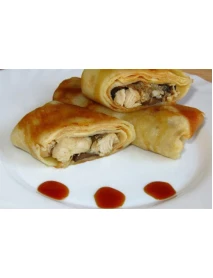 Млинці з курячим філе та грибами  180/20гр