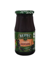 Джем чорна смородина подрібнена з цукром 600г с/б Верес