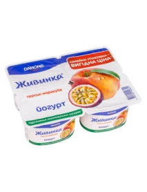 Йогурт Данон Живинка стакан Персик-маракуйя 1,5% 115г