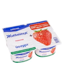 Йогурт Данон Живинка стакан Полуниця 2,5% 115г