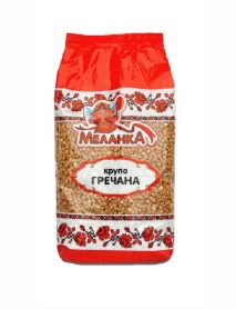 Крупа фас. гречана жарена 800г ТМ Меланка 