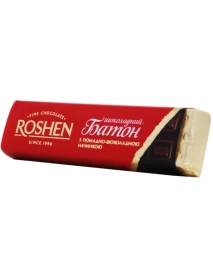Батон ROSHEN шоколадний з помадно-шоколадною начинкою 43г Рошен